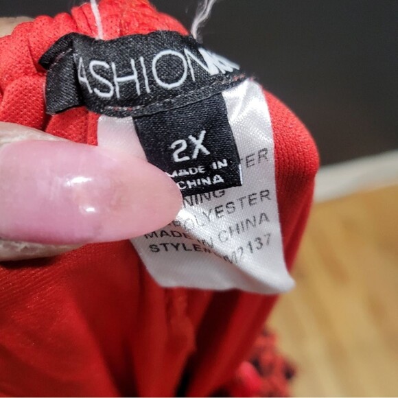 Red & Black Leporad Print Plus Size Jumpsuit Open Low Back Sz 2X - Picture 2 of 9